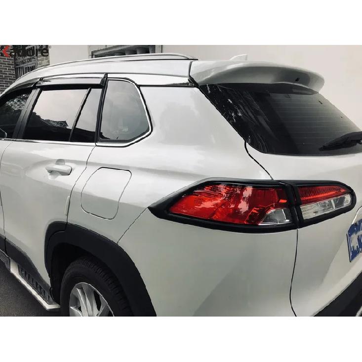 For Toyota Corolla Cross GR 2018-   2024 2025 Black Car Rear Tail Light Lamp Cover Trim Taillight Trims Accessories