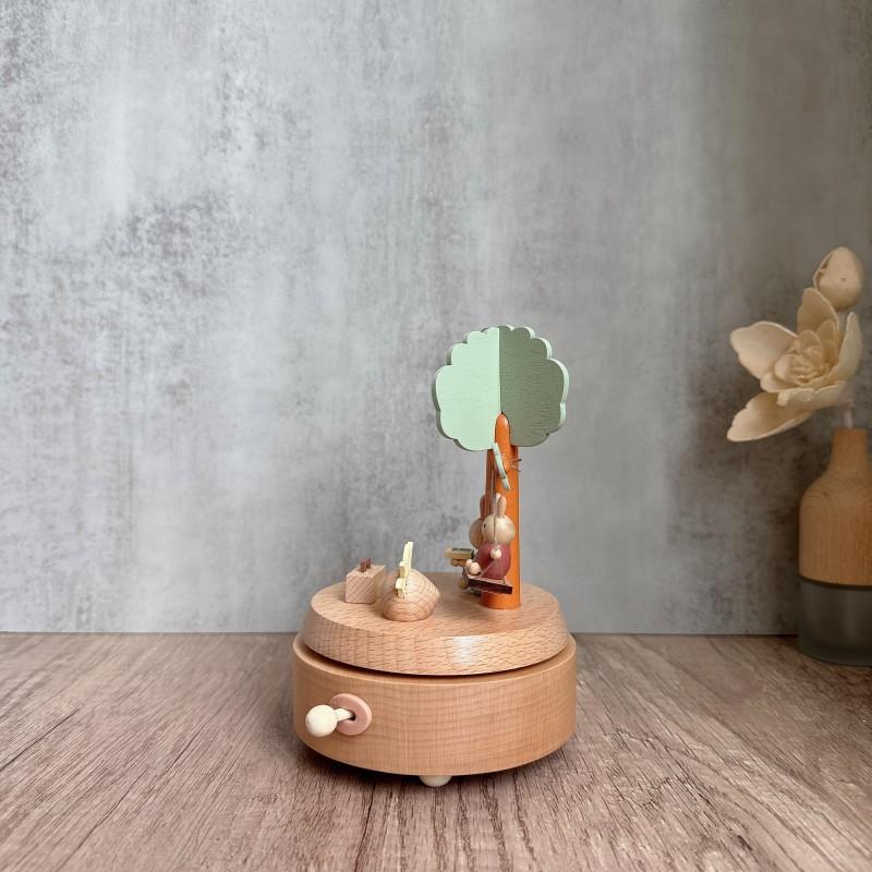 Elegant Wooden Music Box Castle Carousel Musical Box Birthday Christmas Gift for Girlfriend Boyfriend Music Box Present
