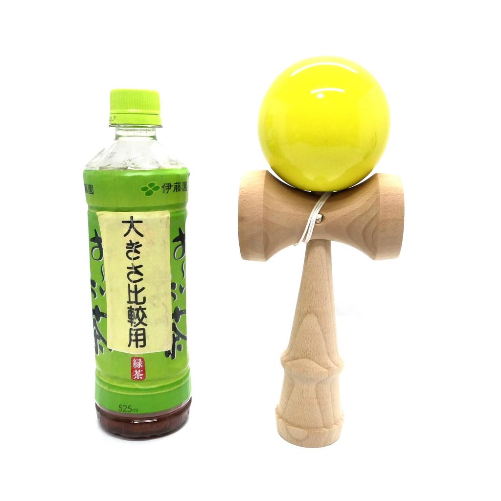 Jumbo Kendama Large Light Pastel Performance Kendama for (Japanese Cup-and-Dama) - 24cm, Yellow, Wooden, Color, Display, Adults, HB-630