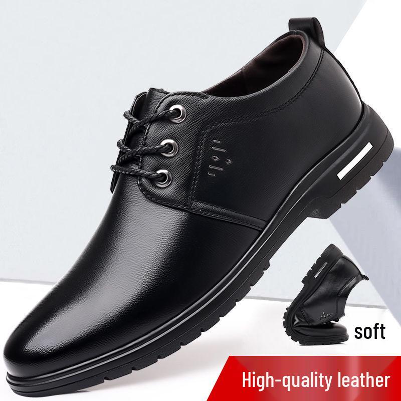 

Мужские повседневные туфли на шнуровке из мягкой кожи: Нескользящие, износостойкие, дышащие для весны и осени 43