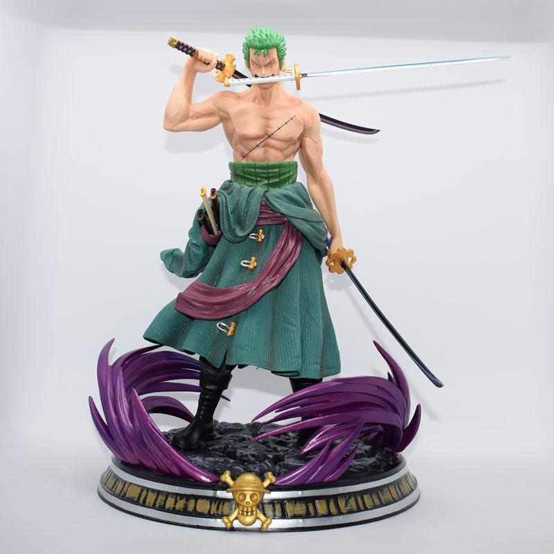 Coldplay anime figure ONE PIECE GK fantasy Sauron, scene, three knives flow double head, statue boxed figure