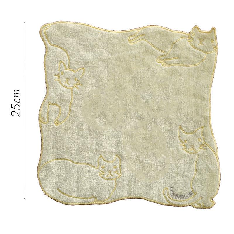 

Soft Absorbent Non-twisted Yarn Absorbent Towel Handkerchief Cleaning Cloth Cotton-made Cute Cat Small Towe,home Textile Product 25x25cm