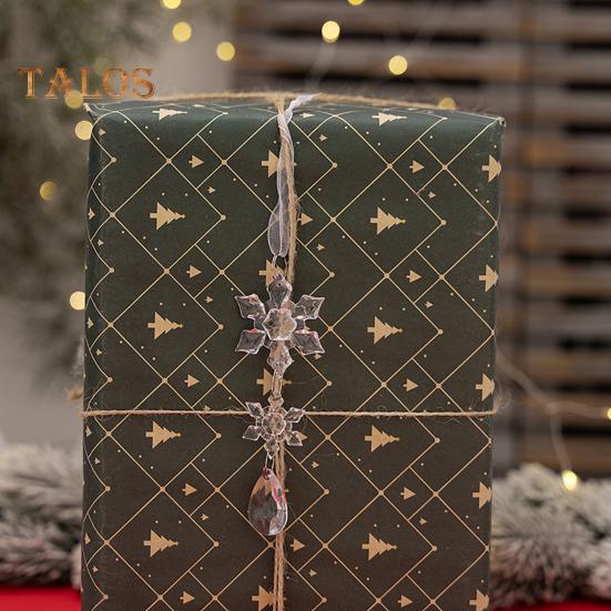 6 stk simulerte snøfnugganheng Klar akryl snøfnuggpynt som er lett å henge Faux snøfnuggdekorasjoner til vintereventyrfesten jul