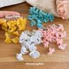 Summer limited~ Silver needle zircon chiffon flower stud earrings sweet vacation style earrings super fairy design fashion earrings