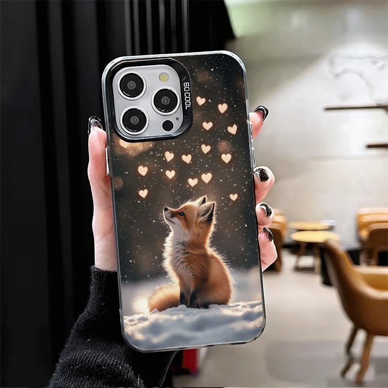 Cartoon Fox Animal Soft Phone Case for iPhone 15 16 17 Pro Max 17Air 16E 14 Plus 13 12 Mini Shockproof Cover Back Shell