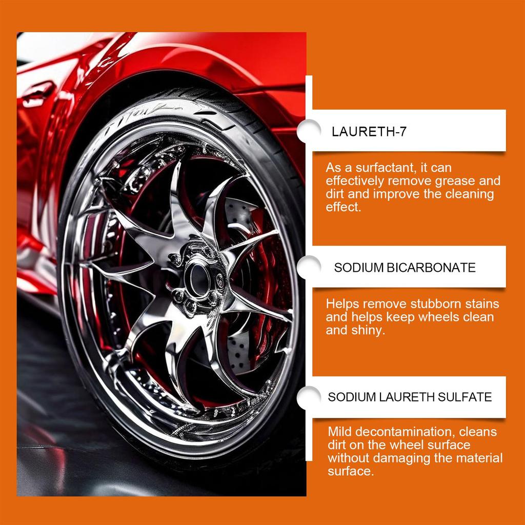 100ml Car Wheel Cleaner Car Tire Steel Rim Cleaning & Degreasing Daily Maintenance Cleaner