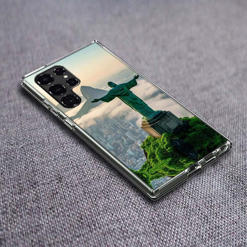 

Город Бразилия Рио-де-Жанейро Чехол для телефона Samsung Galaxy S24 S23 S21 S20 FE S22 S26 Ultra S25 Edge S10 Plus Прозрачный ТПУ Чехол Samsung S25
