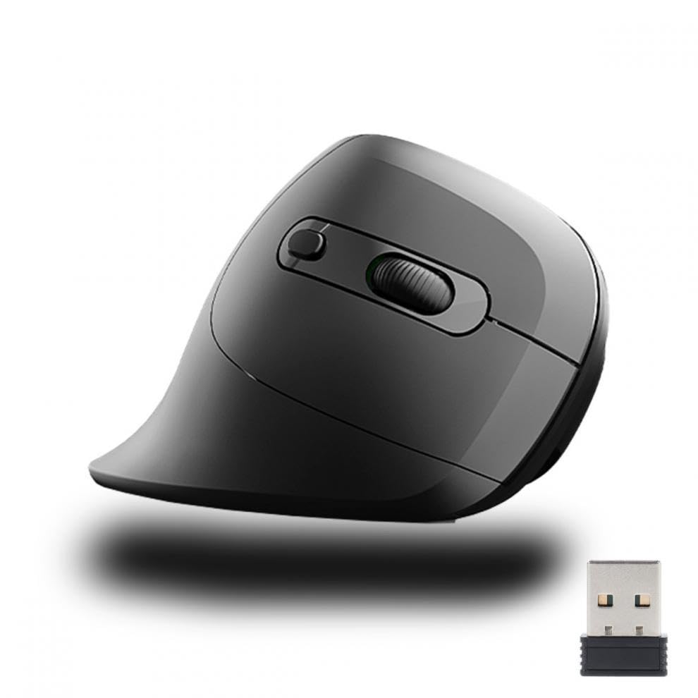Wireless Vertical DPI USB Compatible with Mouse, 2.4GHz, Ergonomic, Three-Level Adjustment, Type-C Rechargeable, U-Shaped, Forward/Back Buttons,