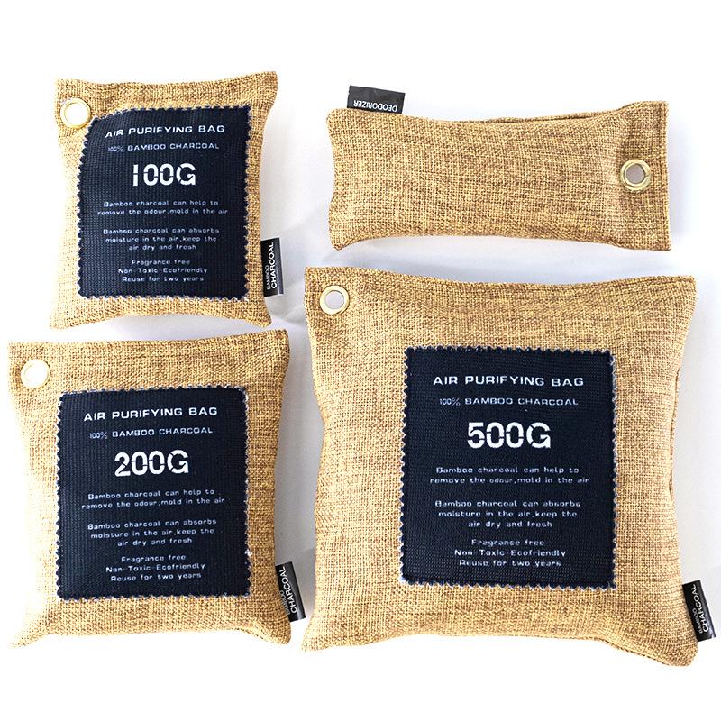 Bamboo Charcoal Air Purifier: Absorbs Formaldehyde & Odors for New House, Renovation & Wardrobe.