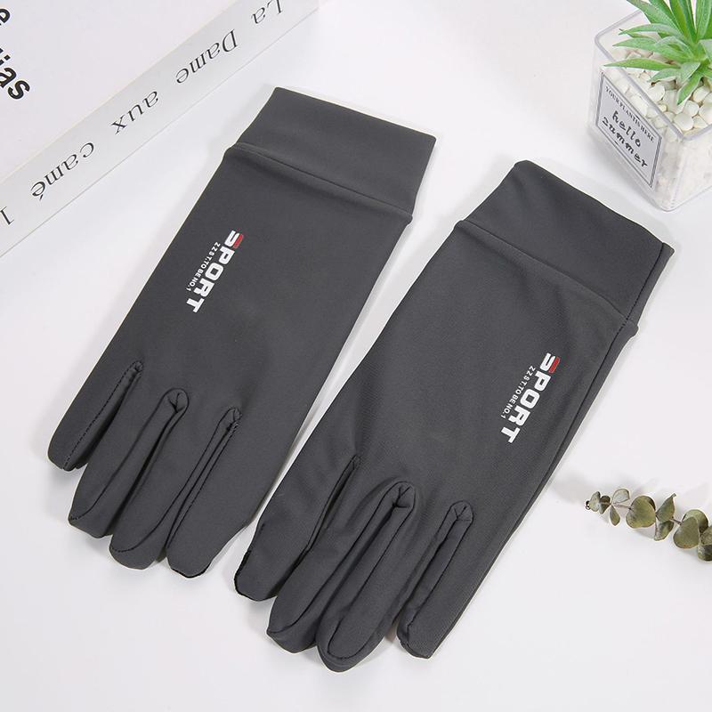 Guanti da Ciclismo Integrali in Seta di Ghiaccio per Uomo e Donna Sport all'Aperto Fitness Guida Pesca Alta Elasticità Confortevoli Protezione Solare