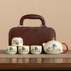 Ru kiln tea set ceramic kung fu tea set household high-end tea tea cup holiday gifts business gifts
