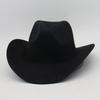 Top Hat New Amazon Hot-Selling Western Denim Curled Brim Concave Convex Top Retro Riding Hat Men'S And Women'S Woolen Felt Hat