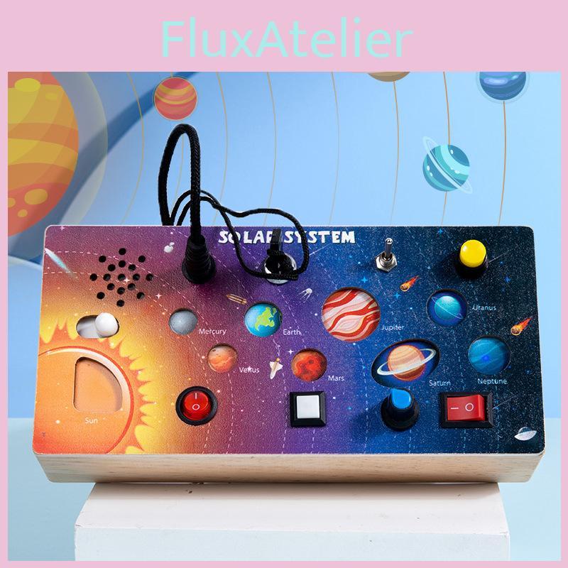 Solar Wooden Simulate System Theme Switch Game Board Children Puzzle Toy