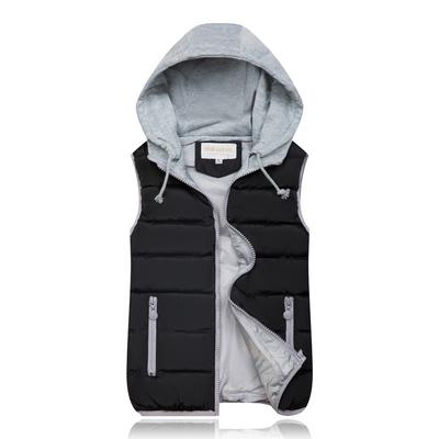 Candy-colored Down Cotton Vest Fashion Plus Size Women's Hooded Cotton Vest