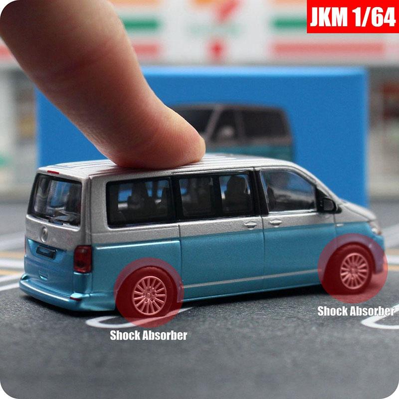 1/64 Scale Multivan T6 Van MPV Diecast Model Car Metal Chassis Shock Absorption Collection Model Ornaments