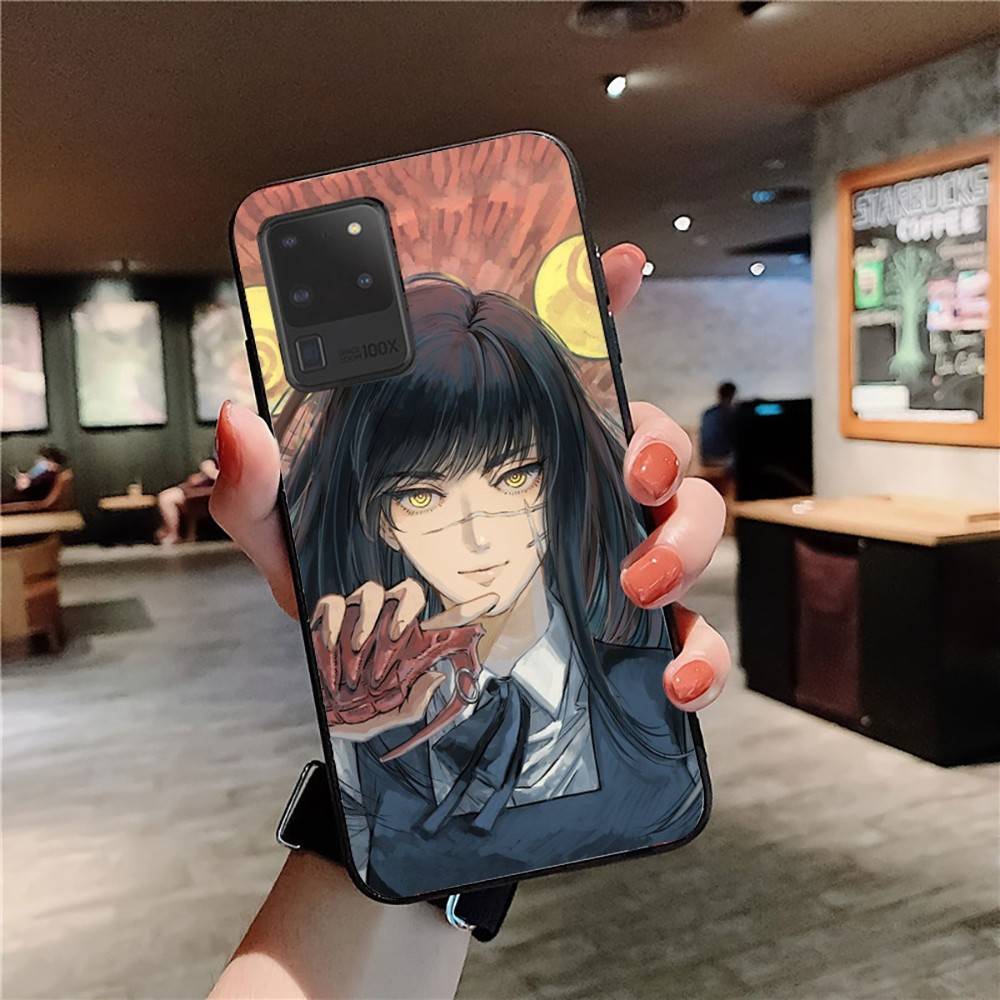 Amine Girl Mitaka Asa Chainsaw Man Phone Case For Samsung S 24 Fe 25 Ultra Plus 20 Lite 21 30 22 23 24 22 Ultra 5G Fundas
