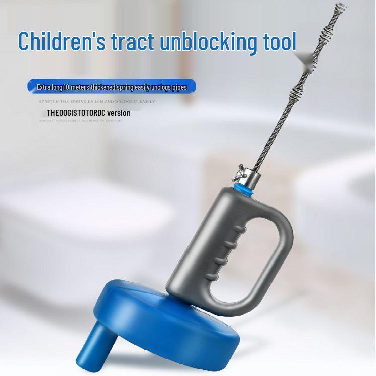 Hand-Crank Steel Wire Pipe Dredger for Toilets & Kitchens