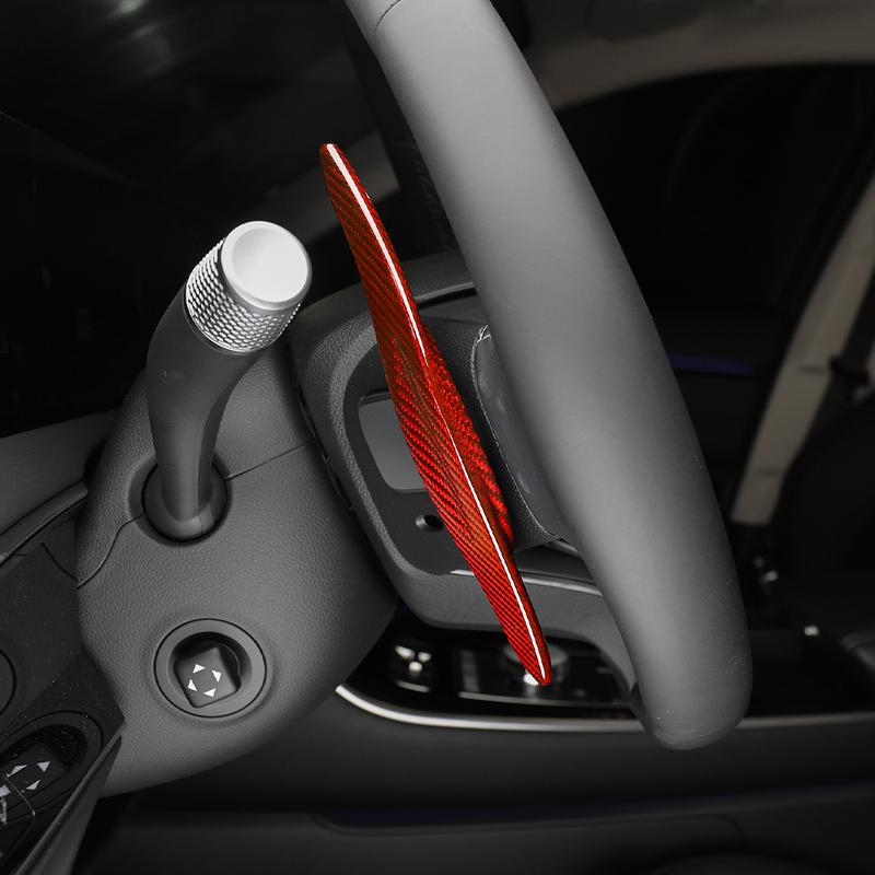 For Genesis G80 -2024 Sport Version Aluminum Alloy Real Carbon Fiber Steering Wheel Shifter Paddle Cover Trim Accessories