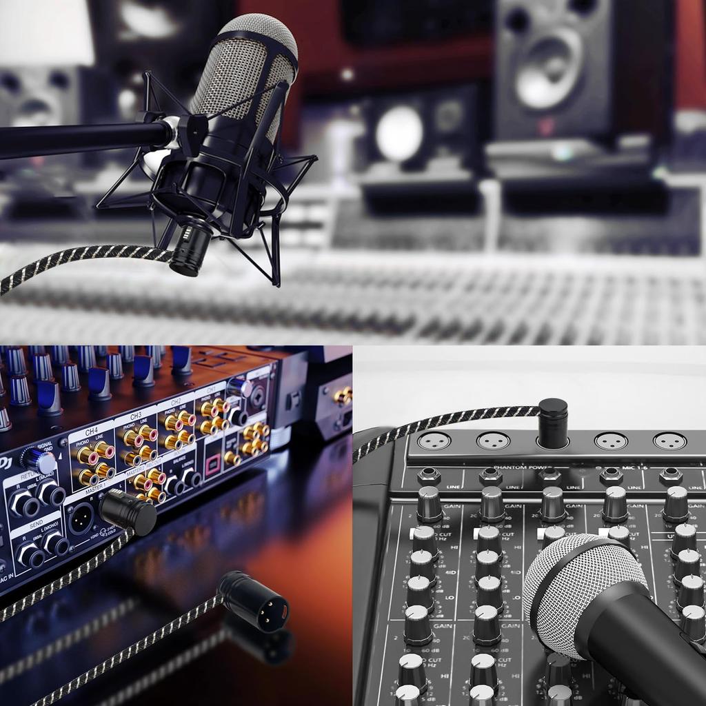 NCGGY Microphone Rotating XLR Adjustable Angle Female XLR to Male Microphone Cable Adapter for Microphone Compatible with Condenser AV and Other