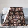 Anime Bungo Stray Dogs Blanket Fleece Printed Multi-function Lightweight Throw Blanket for Bed Outdoor Bedspreads