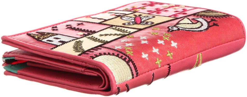 Jocomomola Campo Medium L-Shaped Zippered Folding Wallet, 5388000, Size 32 (Pink)