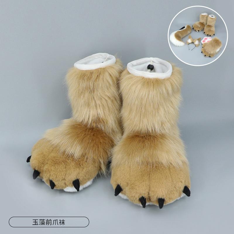 Jade Algen Front Katze Mädchen Cos Requisiten Comic Ausstellung Verkleiden Fuchs Tier Ohr Stirnband Plüsch Fuchs Ohr Stirnband Fuchs Schwanz Set