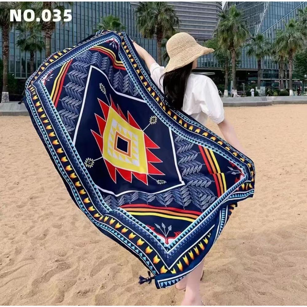 Chaka Salt Lake Great Northwest Tourism Ethnic Style Scarf Silk Scarf Women'S Summer Seaside Beach Shawl Sunscreen Thin