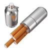 Capsule Shape Silver Aluminum Alloy Cigarette Box Waterproof Cigarette Case Pill Toothpick Capsule Holder with Keychain Mens Gif