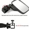 2pcs Quality Plastic Rearview Mirror For Golf Carts Fit 1-1.25in Rail Featuring Easy Installation And Shock Resistance