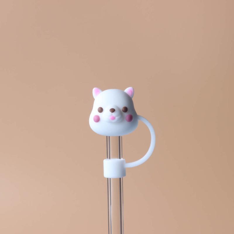 Pen Cap, Cute Girl, 8mm Inner Diameter, Protective Dust Cover, Cute Straw Cap, Straw Cover, Cartoon
