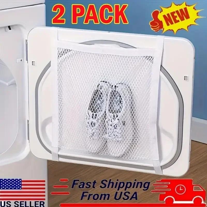 1/2 Stück Sneaker-Trockner- & Waschsack, - Trockensack mit elastischem Riemen, Netzwaschschutz mit Reißverschluss für Schuhe, Kleidung