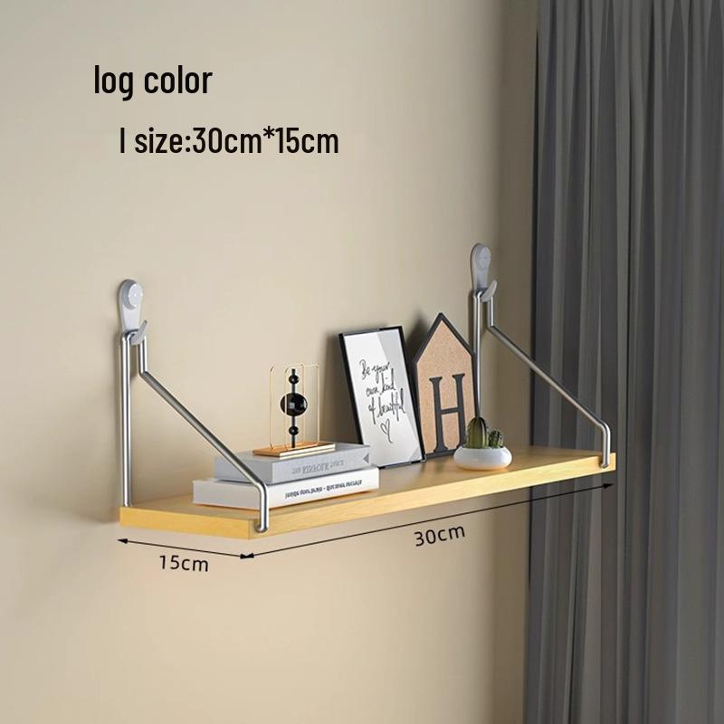 Punch-Free Wall-Mounted Shelf: Bedside/Projector/Router/Bookshelf Solution