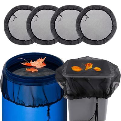 Water Buckets Mesh Covers Drawstring Design Easy To Use Net Cover Anti-Mosquito Protection All-Season Outdoor Rain Barrel Covers Netting