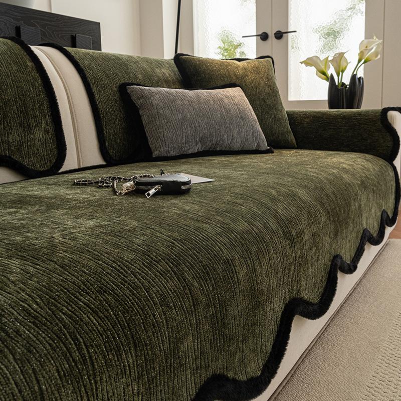 Funda Protectora de Cuero Genuino para Juego de Sofás Settee Luz de Lujo Gama Alta Funda para Juego de Sofá Novedoso de Una Pieza Tejido Antideslizante Seguro Ideal Para Perfecto Para Cuatro 70x70cm gray