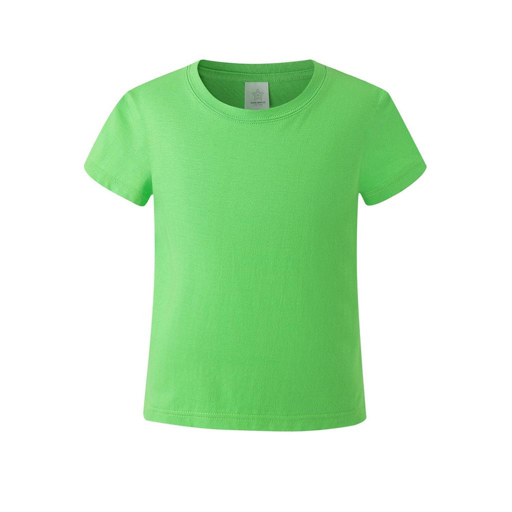 15-Color 200g Pure Cotton Short Sleeve T-Shirt for Boys and Girls, Toddler Baby Loose Fit Base Layer Design.