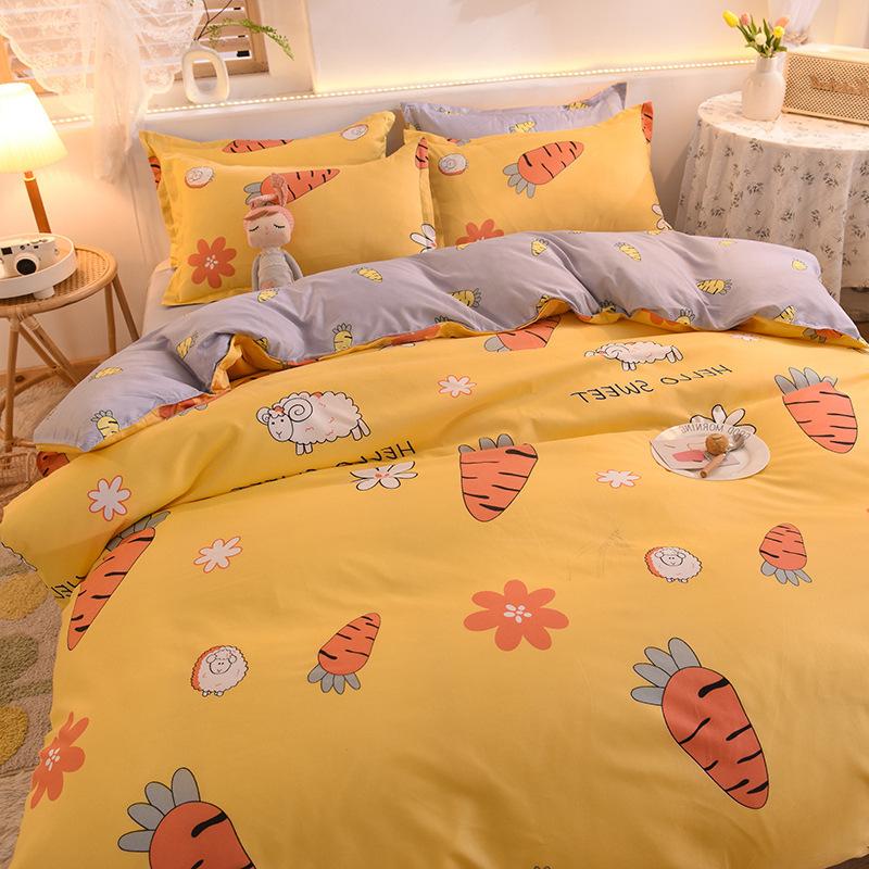 Bettwäsche-Sets, Bettbezug aus Baumwolle, für Einzelbett, Doppelbett, Queen-Size-Bett, Bettdecke/Bettbezug, Leinen-Set