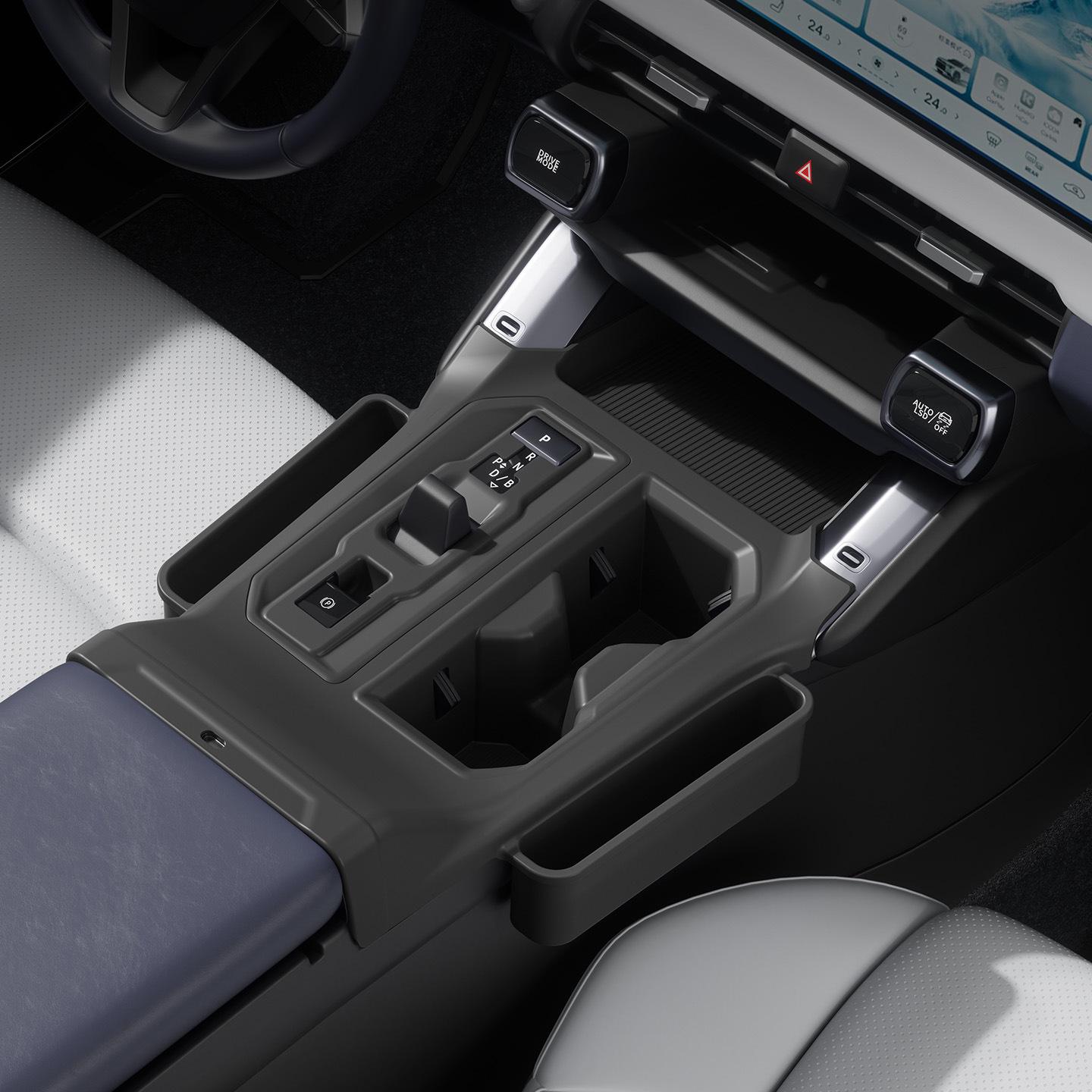 Toyota RAV4 & Wildlander Center Console Storage Mat - Fits 26 Models, Car Accessories чёрный