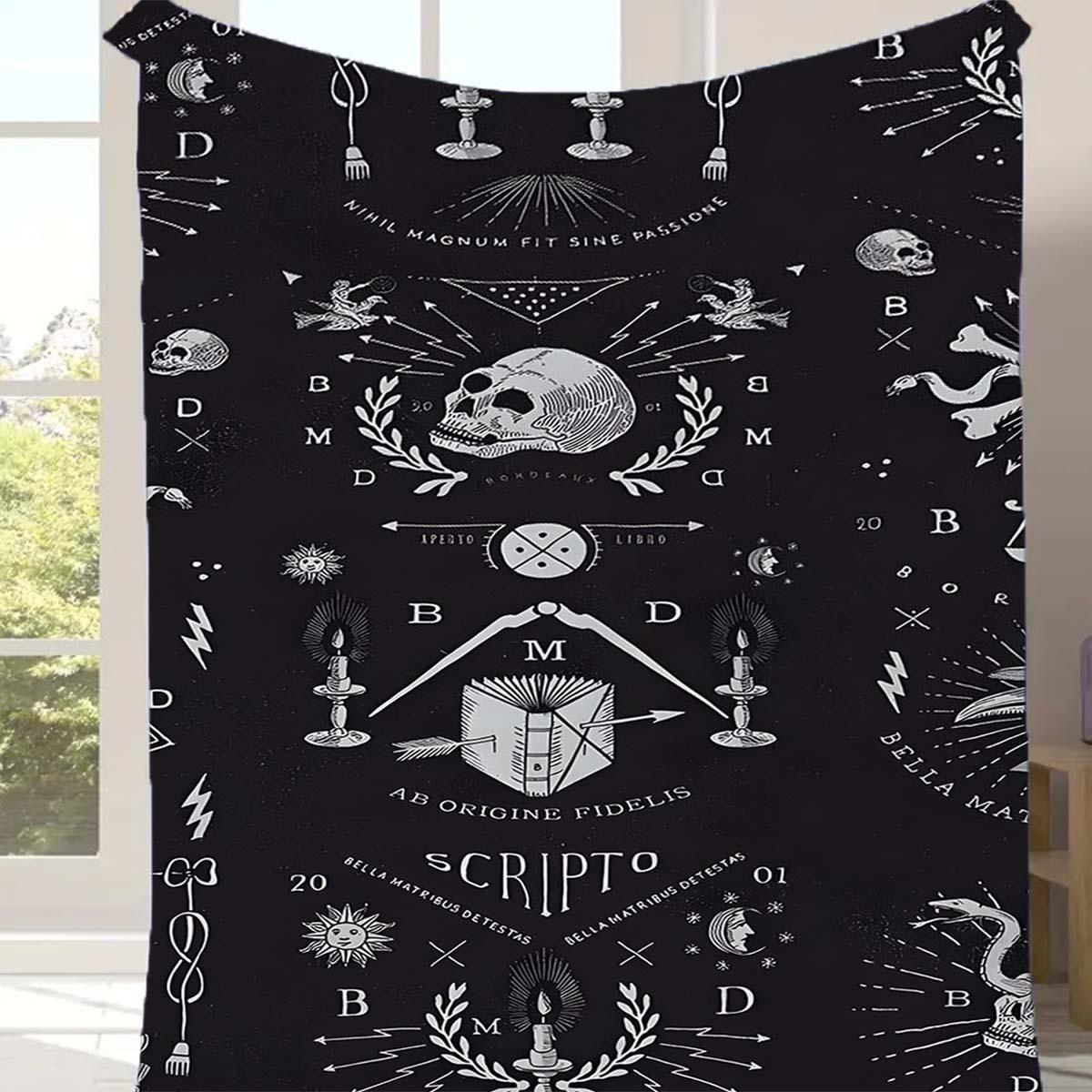 

1pc Witch Pattern Blanket,Soft And Comfortable Blanket, Travel Sofa Bed, Office Home Decor, Birthday Gift Blanket, Boys, Girls 130cmx150cm