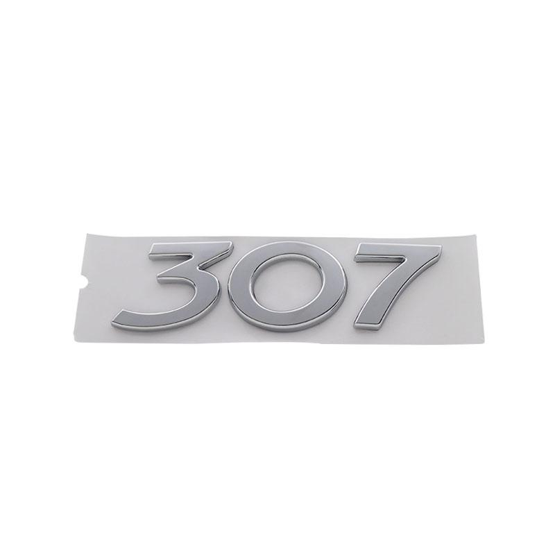 

3D Premium ABS 307 Letters for 307 car Fender trunk Rear Bonnet Decal Emblem Badge Sticker chrome