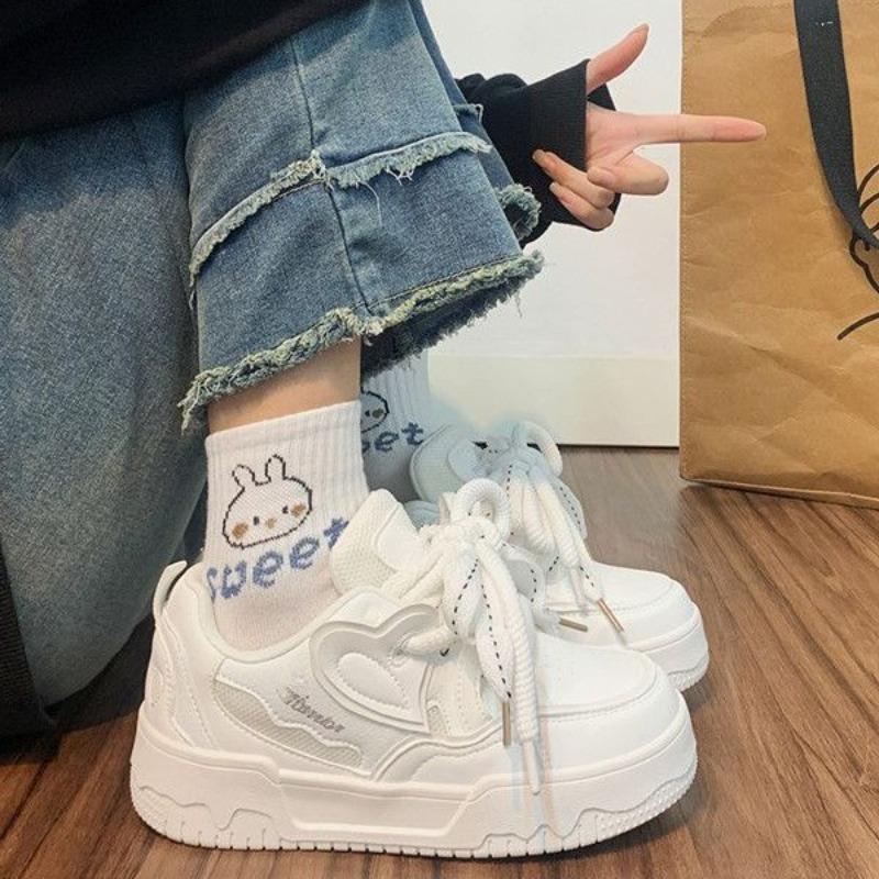 Thick-soled heightening little white shoes women's autumn new niche versatile dopamine student casual board shoes