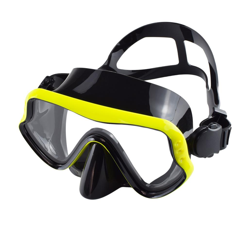 Large Frame Diving Goggles Silicone Snorkeling Mask