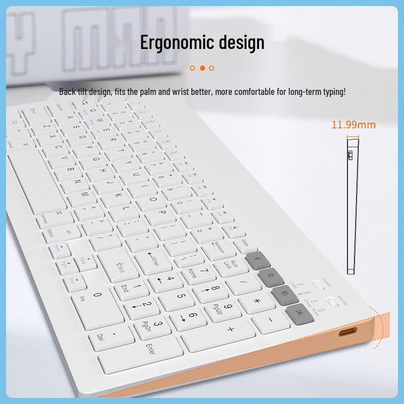 Dual-Mode Wireless Bluetooth & 2.4G Silent Keyboard for Business and Home Use