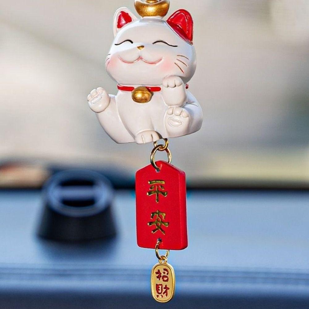 Gifts Japanese Lucky Cat Car Pendant Cute New Year Car Interior Accessories Blessing Creative Hanging Car Ornaments Home