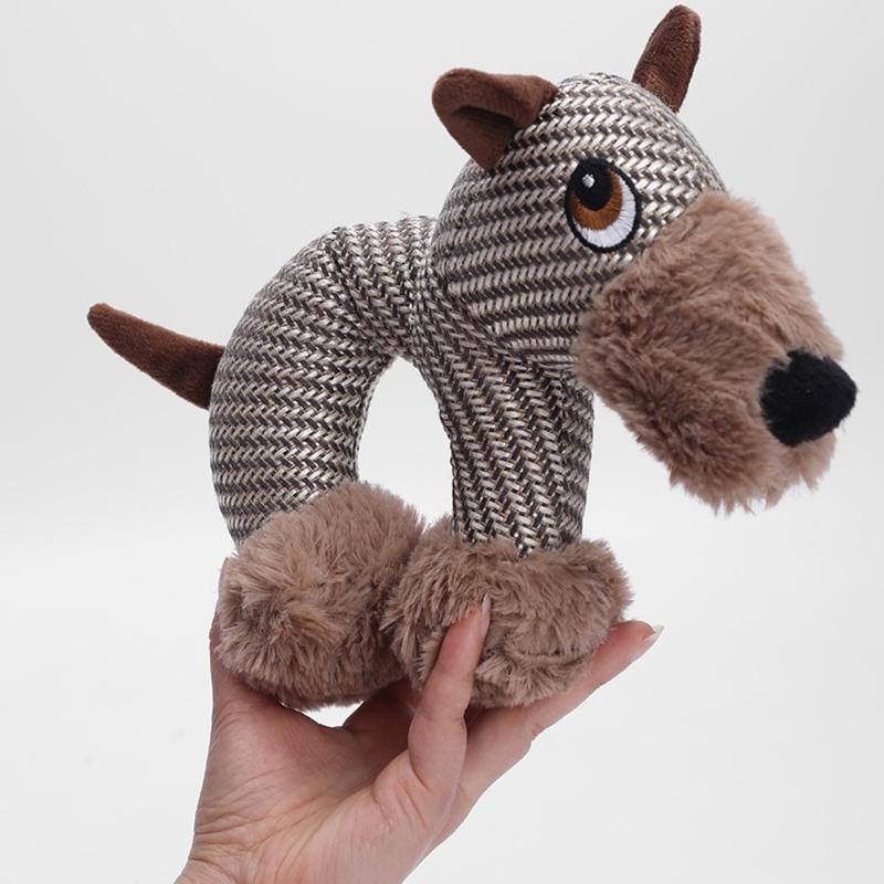 Fun Animal Shape Squeaky Toy For Dog Chewing and Tugging Entertainment Activity Teething Toy for Aggressive Chewers