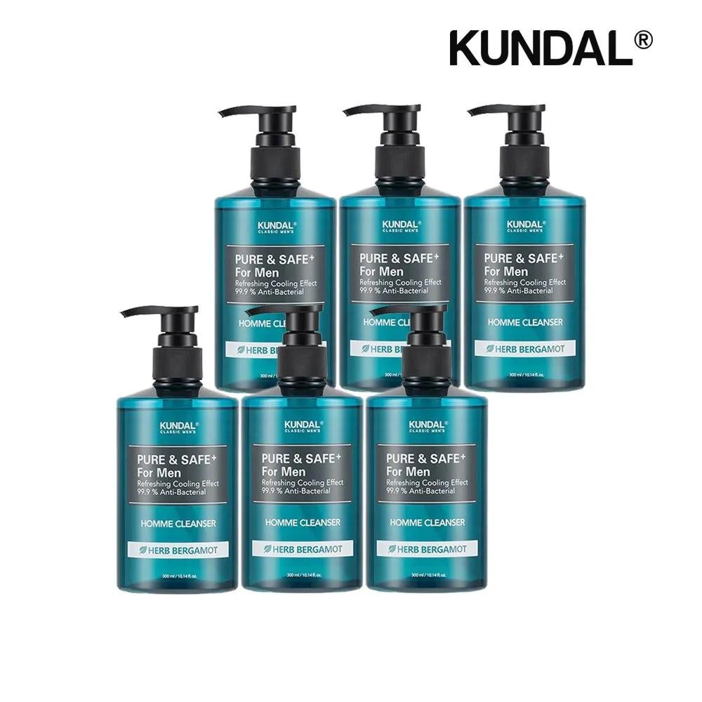 

KUNDAL Pure & Safe Cooling Men s Cleanser Herbal Bergamot 300ml x6