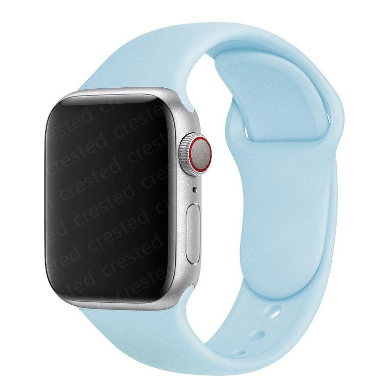 Silicone Strap For Watch Band 44mm 40mm 38mm 42mm Rubber Belt Wristband Bracelet iWatch1 2 3 4 5 Se 6 Band