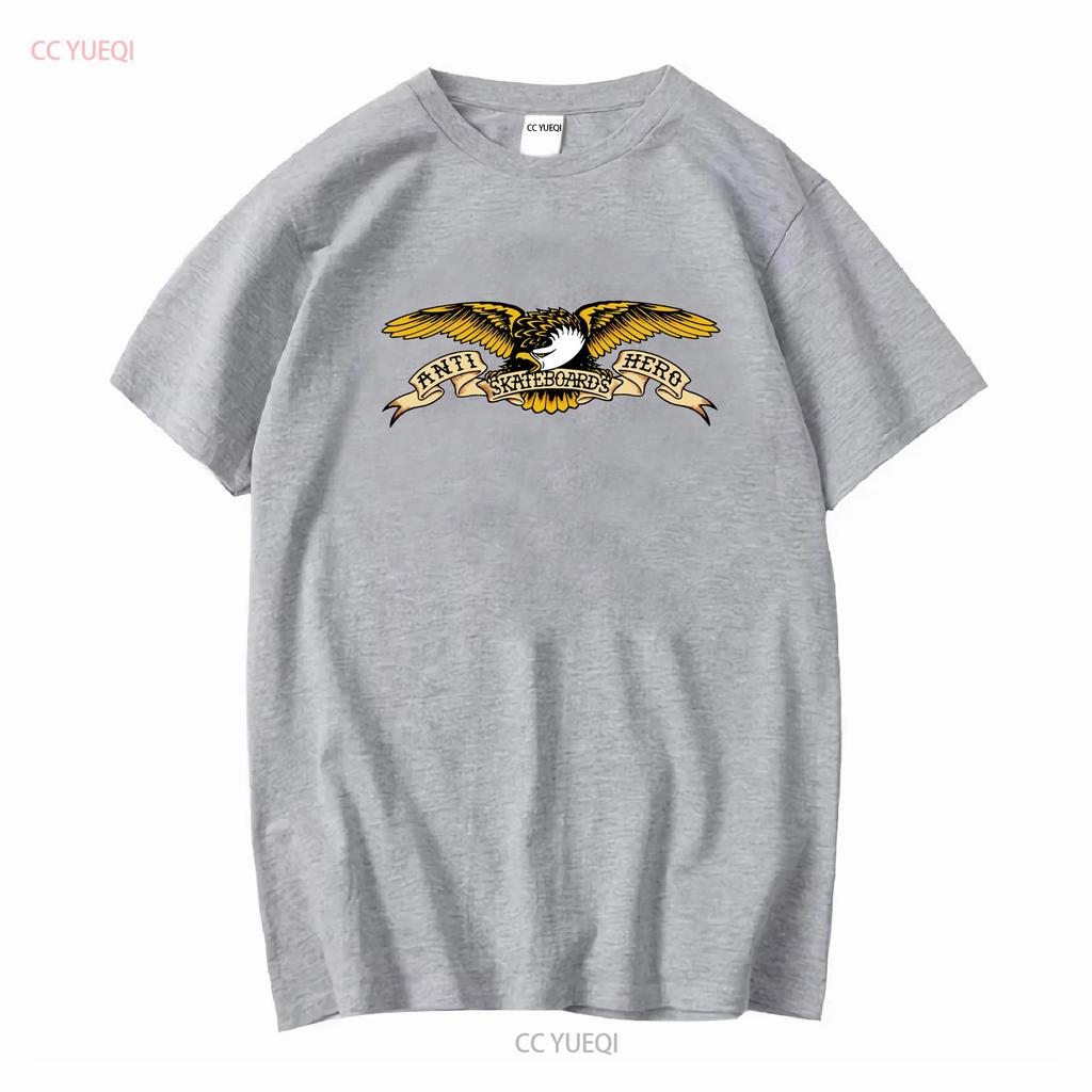 Anti Hero EAGLE LOGO Skateboard T Shirt GOLD Vintage Washed Comfortable Versatile Soft Stylish Streetwear Slightly Fashion