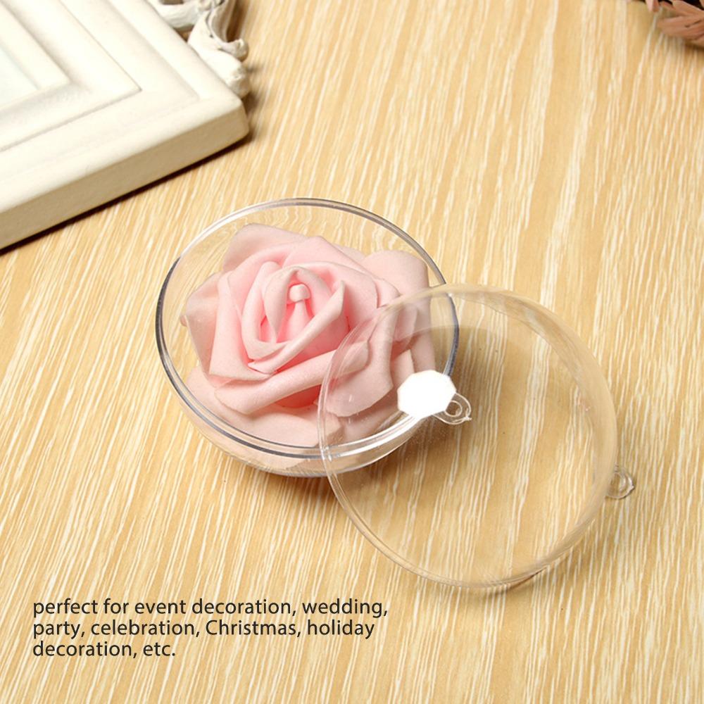10pcs 3.94in Clear Fillable Ball Hanging Hole Holiday Decor Sphere  Wedding Scene