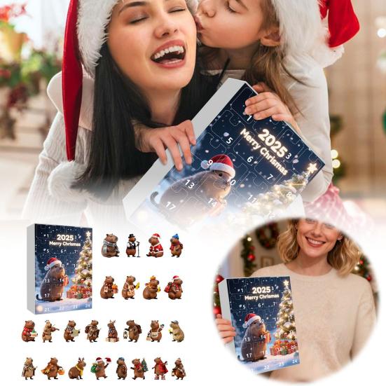 Advent Calendar Marmot Design 24-Day Countdown Festive Family Activity Calendar Kid Surprise Gift Calendar