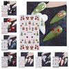 Manicure Ornaments Christmas Nail Stickers Nail Accessories Christmas Nail Decals 5D Relief   Lady